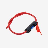 65472350  Hängsäkringshållare Med Lock Mini, Röd Kabel 3,3 Mm2/30 Cm